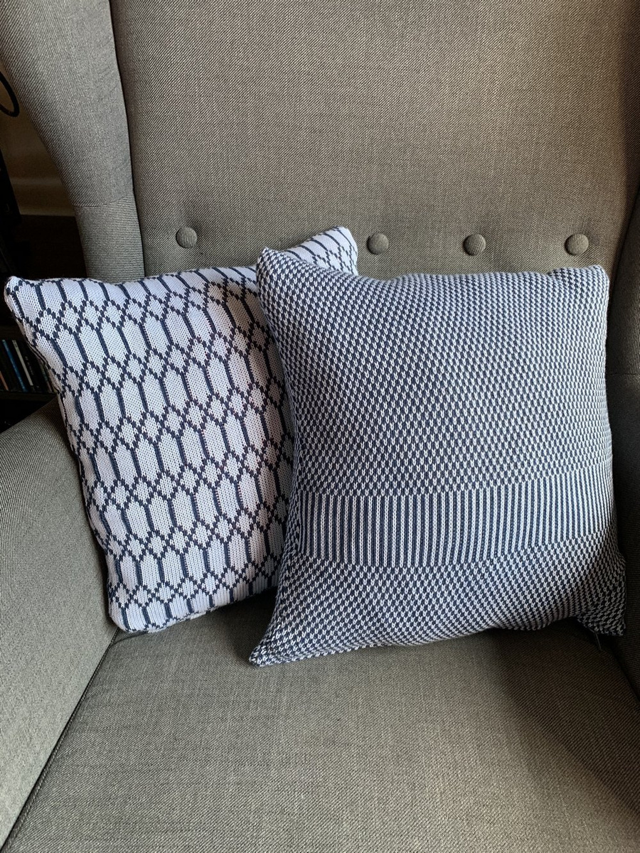 Poszewka na poduszkę 40x40 cm Bawełna Żakard Jasnoniebieska