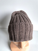 Wywijana czapka merino HELLI 100% Baby Merino 17 Beż