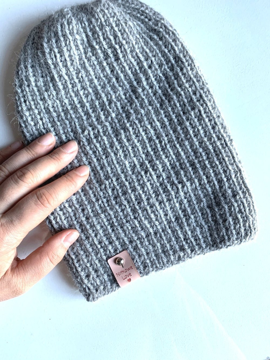 KIARA Beanie 100% Alpaca 501 Light Grey