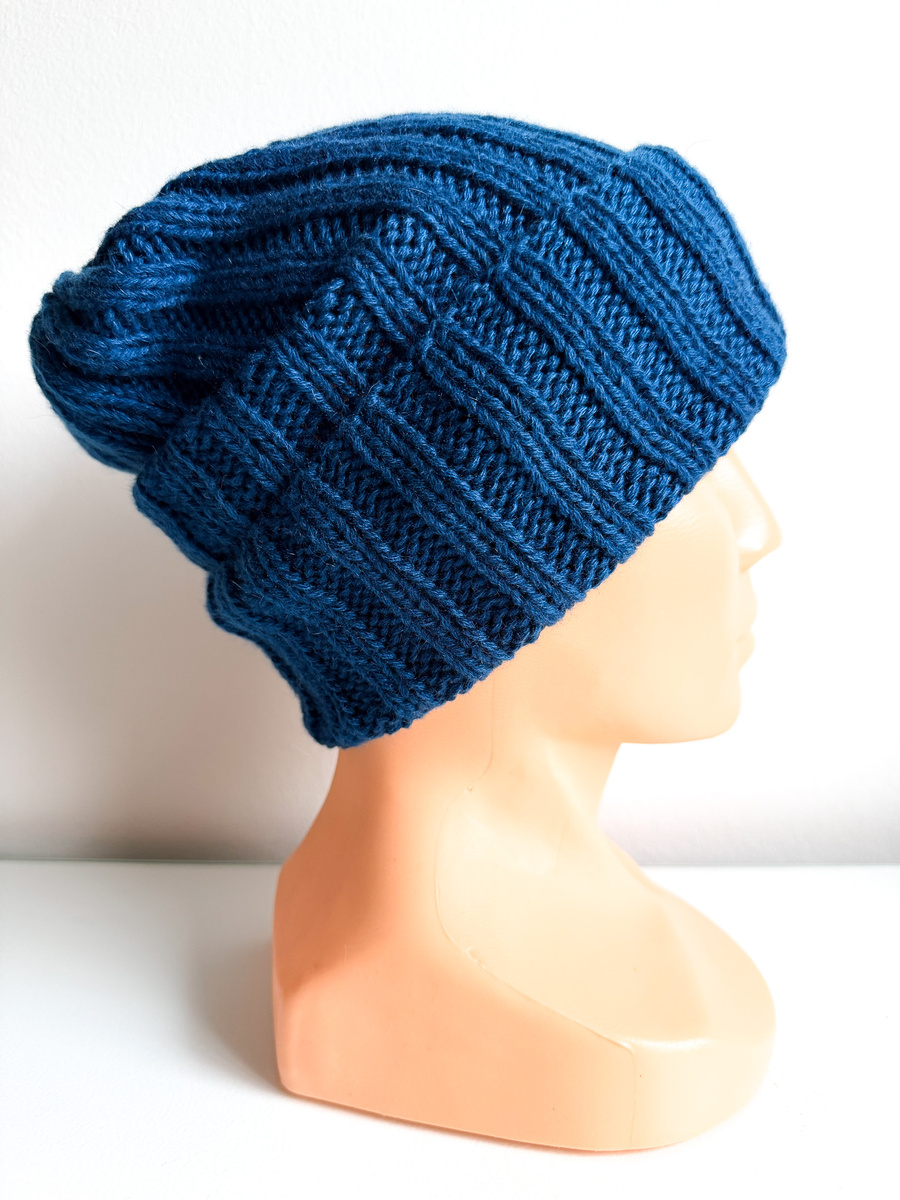 MARLA Turn-Up Cashmere Beanie 100% 526 Romeo