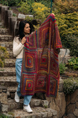Wolldecke Granny Square 140x180 cm – Herbstmosaik 8108