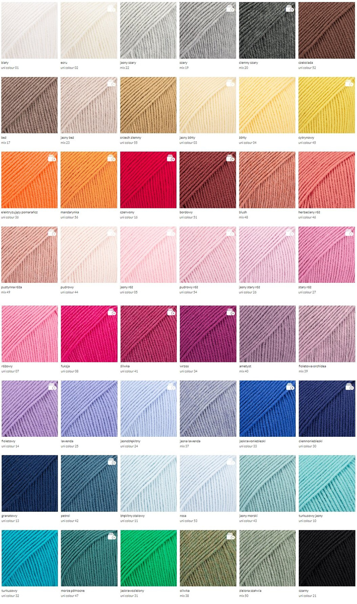 Czapka z wełny merino VARELLA 100% Baby Merino 43 Jasny Morski
