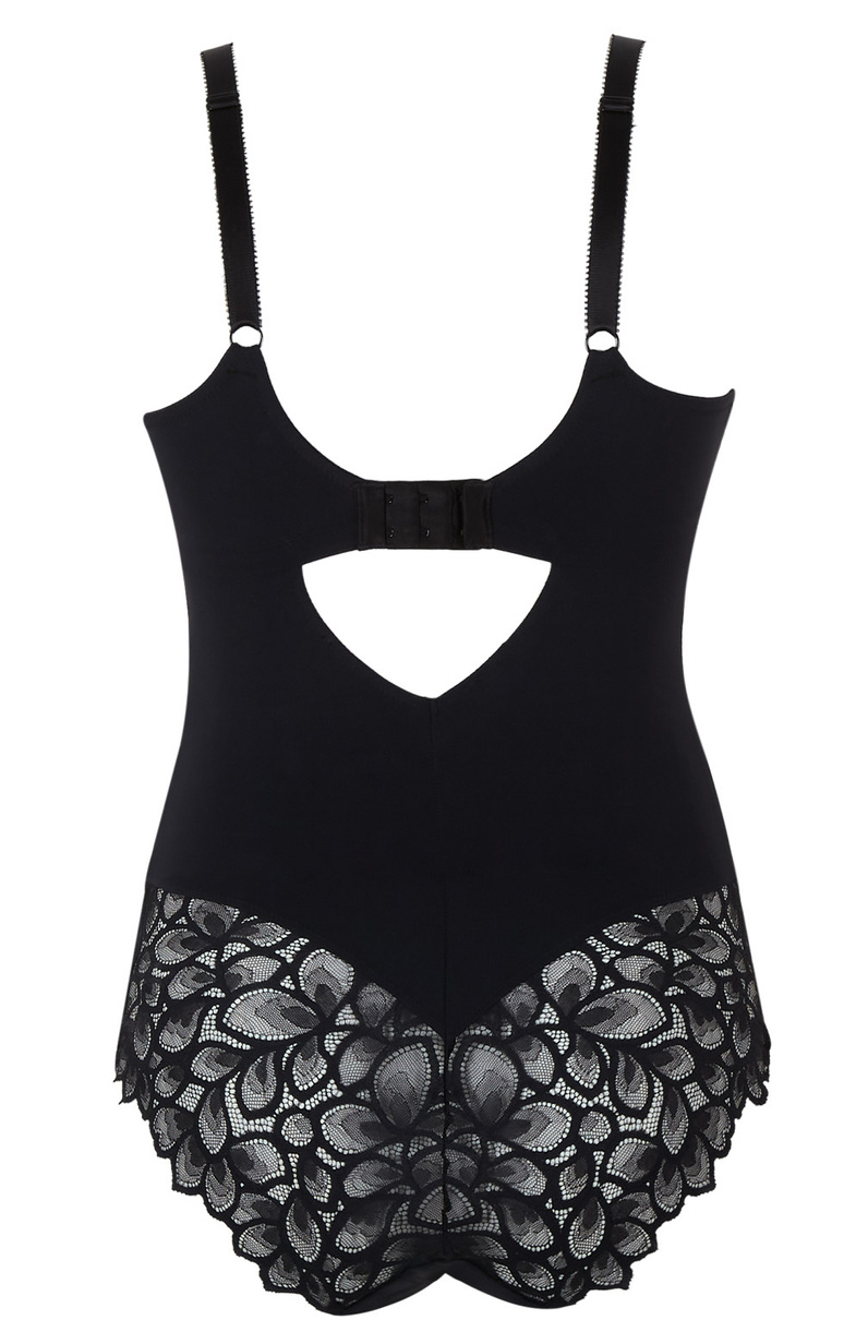 Body Panache ALLURE Body 10767 Full Cup Bodysuit Black