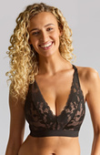 Bezfiszbinowy biustonosz Panache AMOUR 11145 Non Wired Bra Black/Pecan