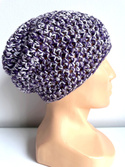 Beanie hat made of 100% Baby Merino Multicolor (shade 8, unique)