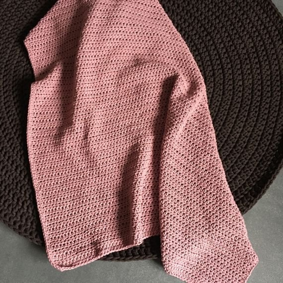 Ręcznie robiony Bawełniany kocyk dziecięcy 75 x 100 cm