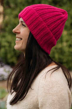MARLA Turn-Up Beanie 100% Cashmere 711 Sakura