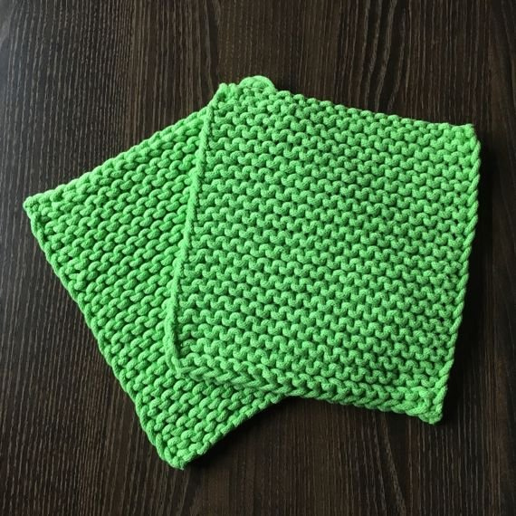 Podkładka kawowa ze sznurka bawełnianego jasny zielony 23x25 cm