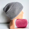 MAREN Turn-Up Beanie 100% Cashmere 662 Marilyn