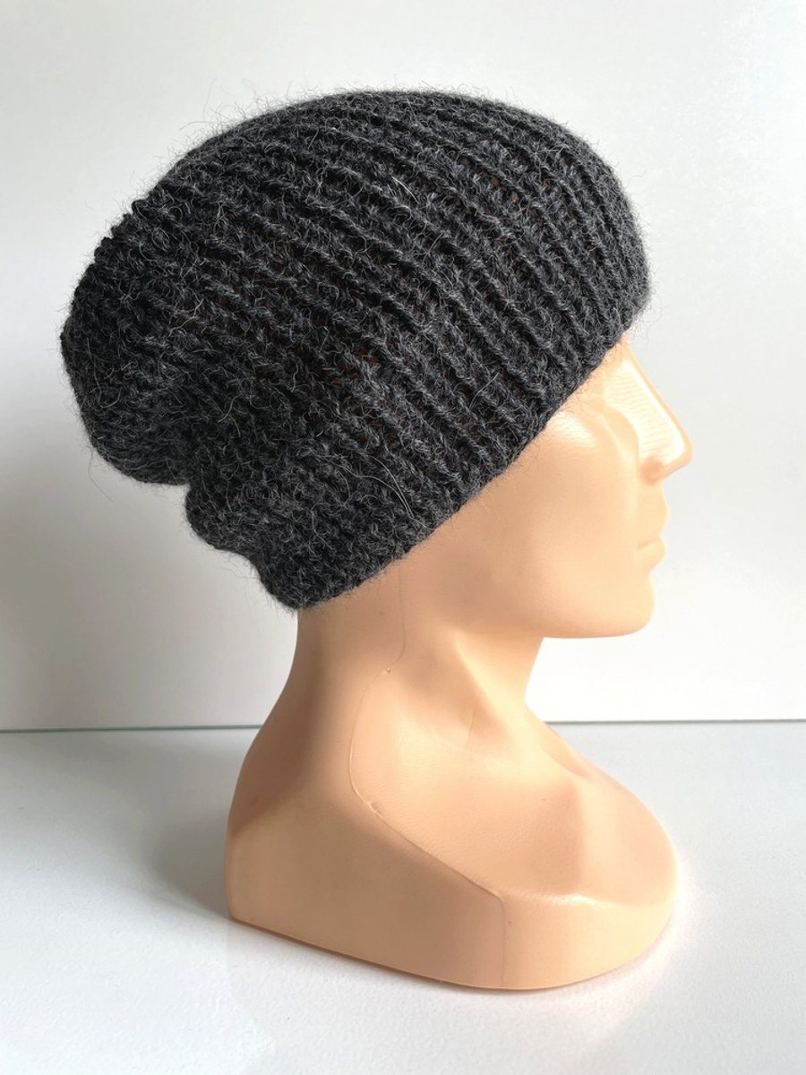 KIARA Beanie 100% Alpaca 0506 Dark Grey
