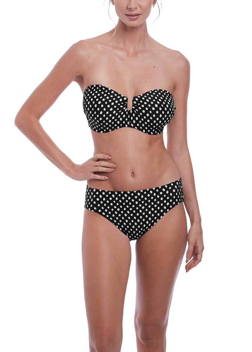 KOMPLET - Strój kąpielowy dwuczęściowy Fantasie Swim SANTA MONICA Black & White - wybierz fasony i rozmiary (30F, 36DD)