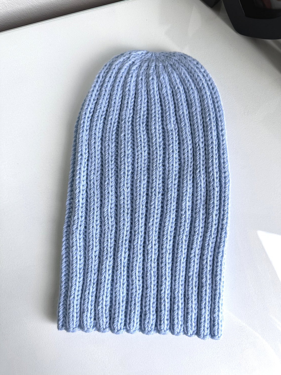 Czapka zimowa damska HELLI 100% Baby Merino 11 Błękitny Stalowy