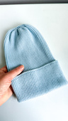 VARELLA Baby Merino Wool Beanie 11 Błękitny Stalowy