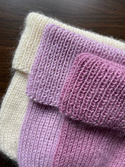  Ręcznie robiona czapka beanie AUREA 100% Baby Merino plus moher i jedwab 26/03 Jasny Stary Róż