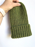LAURIN Beanie 100% Alpaca 7238 Zielona Trawa