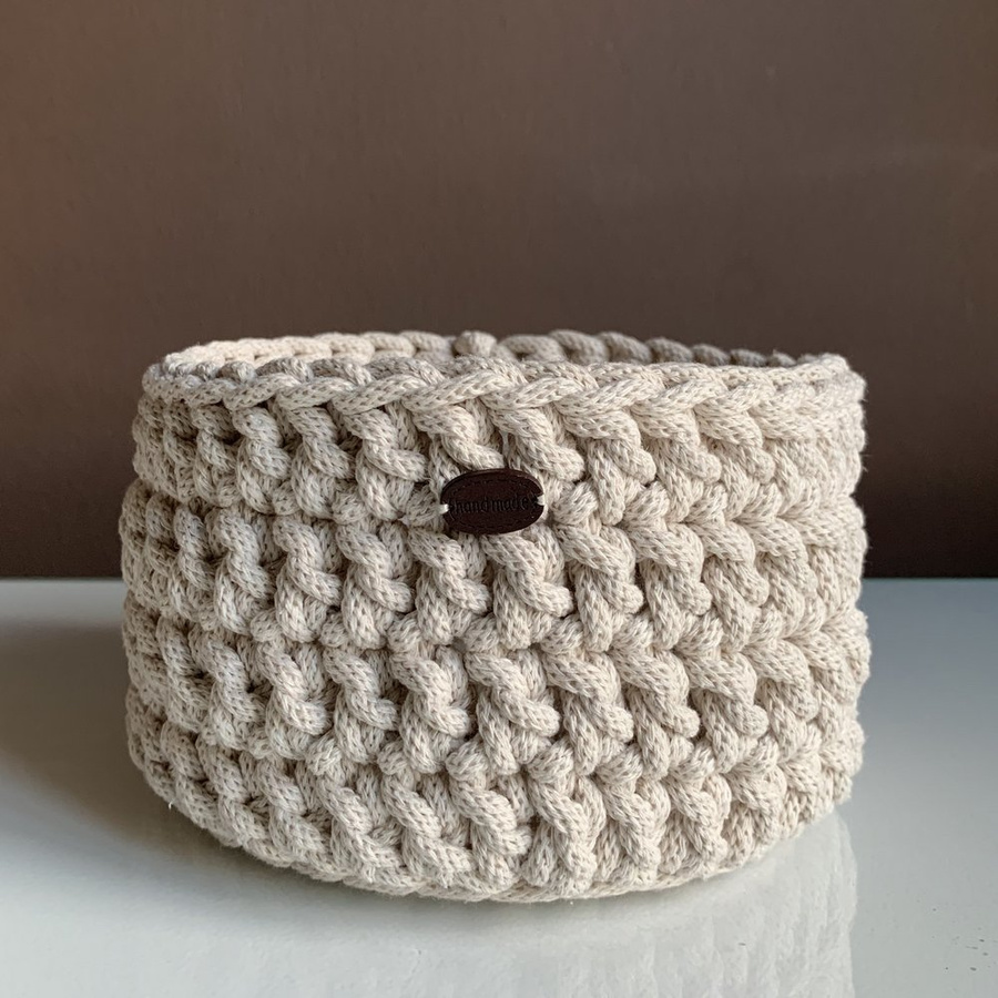 Koszyk ze sznurka bawełnianego 16x10 cm