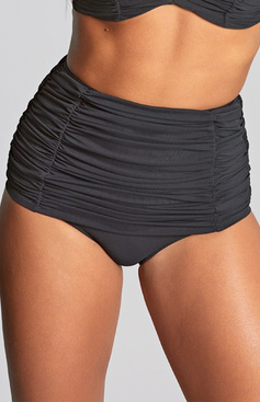 Wysokie figi kąpielowe Panache Swim TULLE SW1969 High Waist Bikini Bottoms Tulle Black