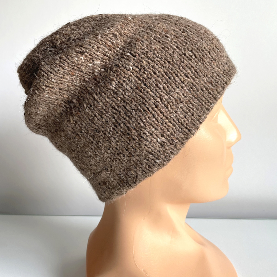 Ręcznie robiona Czapka hand made Tweed RONIA 05 Grizzly