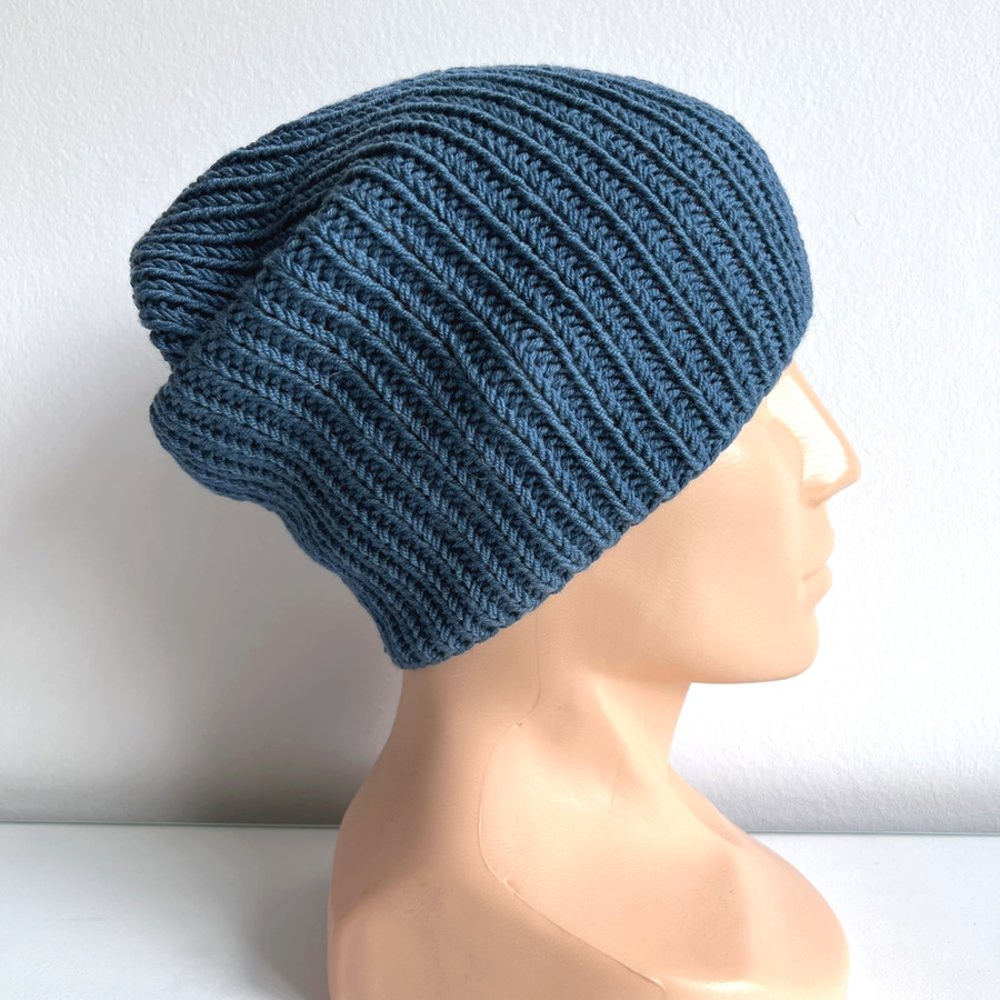 NANA Handmade Baby Merino Wool Beanie 42 Petrol