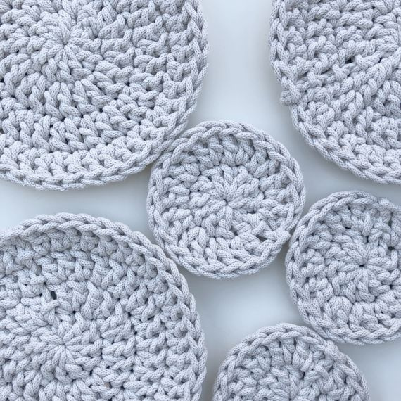 Podkładka pod kubek ze sznurka bawełnianego 22 cm krem