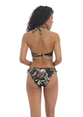 KOMPLET - Strój kąpielowy Freya Swim TAHITI NIGHTS AS200004BLK + AS200076BLK Uw Halter Bikini Top + Rio Bikini Brief Black (34E)