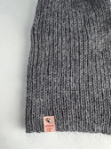 Handgemachte Damenmütze AUREA 100% Baby Merino plus Mohair und Seide 20/22 Dunkelgrau