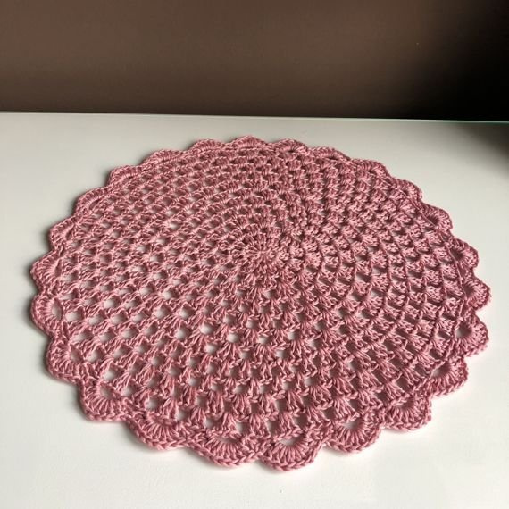 Podkładka z bawełny Pudrowy różowy