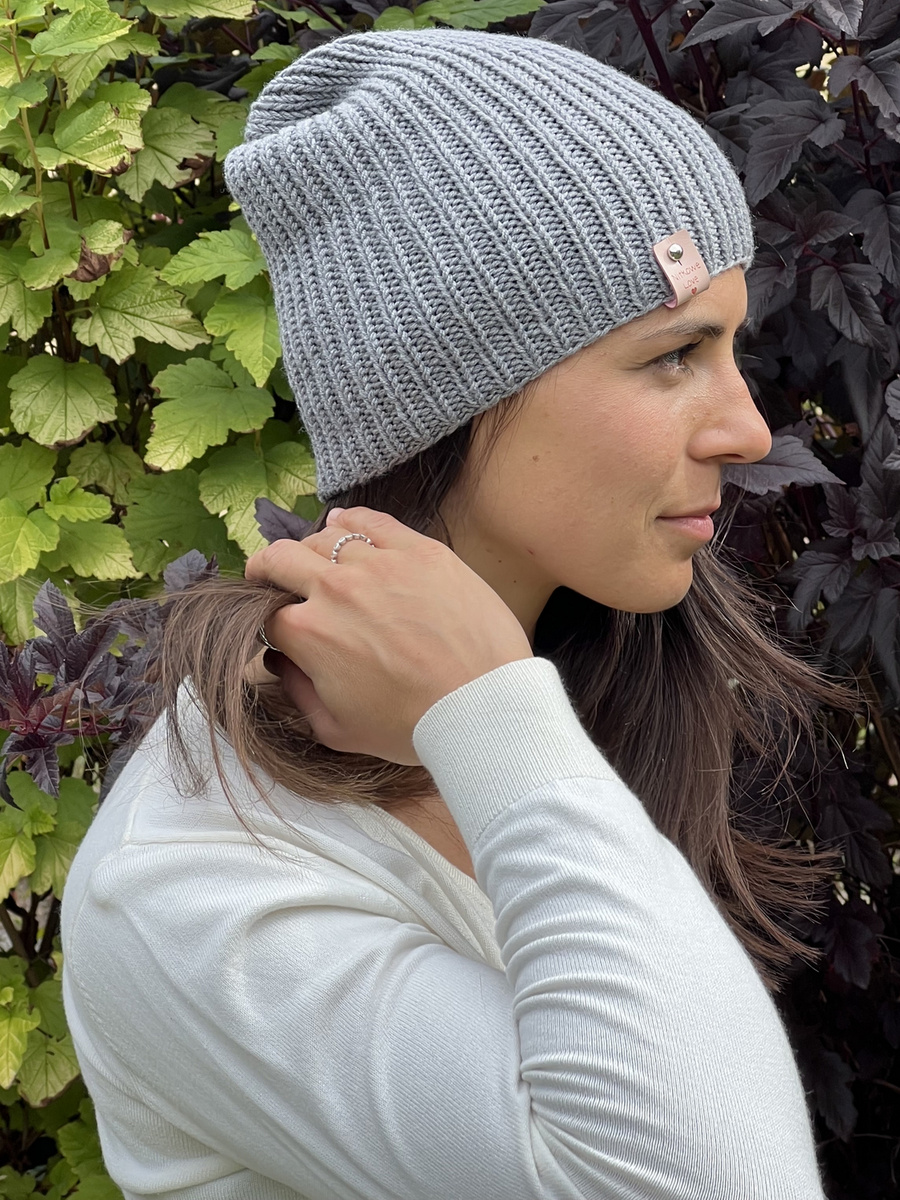 Czapka wełniana NANA 100% Baby Merino 19 Szary