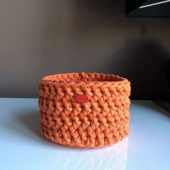 Koszyk ze sznurka bawełnianego 16x10 cm