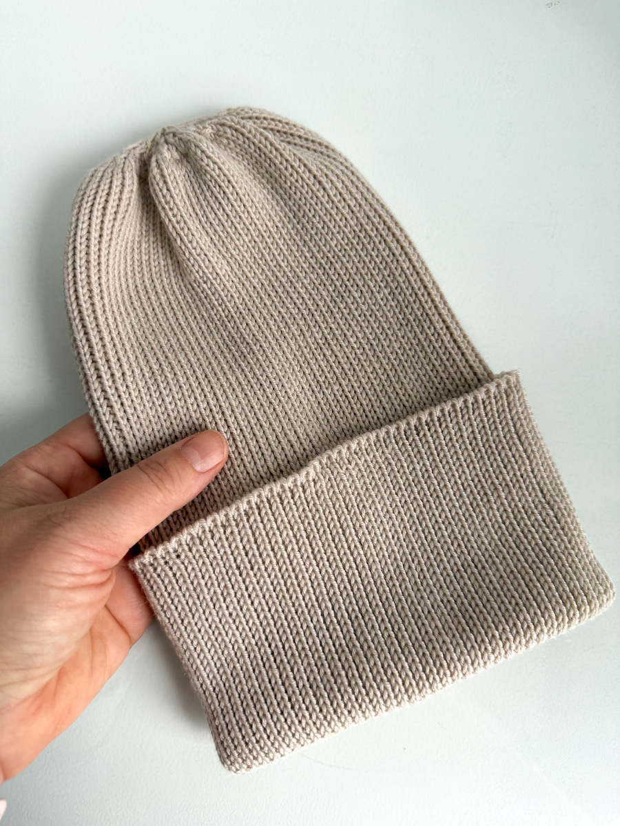 Beanie czapka z wełny merino VARELLA 100% Baby Merino 63 piaskowy