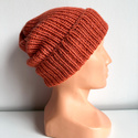 KIARA Handmade Beanie 100% Alpaca 2915 Orange