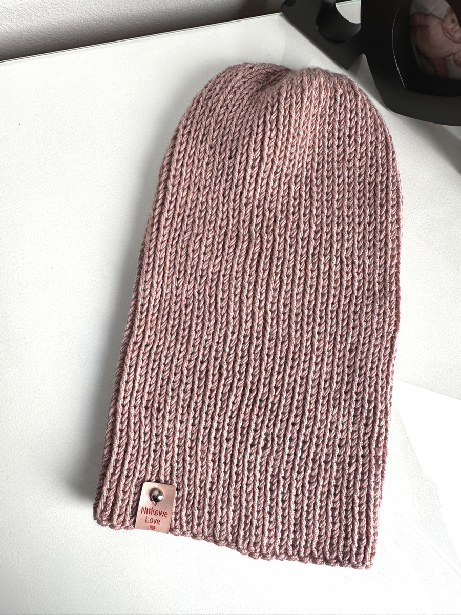 NANA Handmade Baby Merino Wool Beanie 49 Pustynna Róża