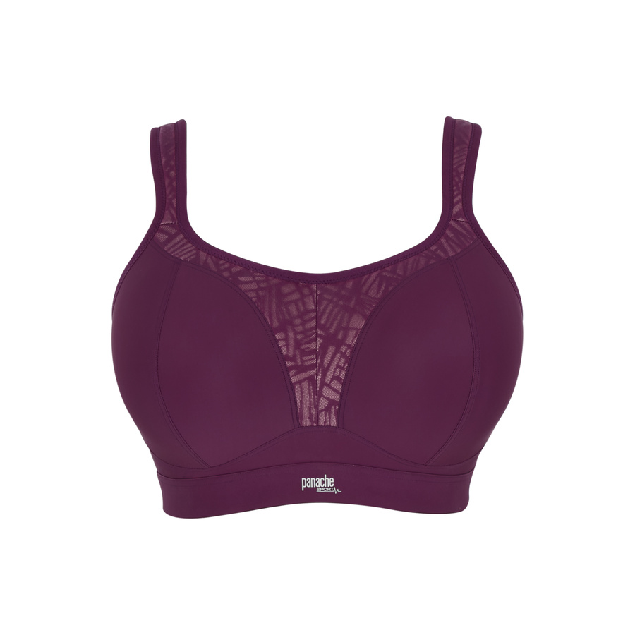 Biustonosz sportowy bezfiszbinowy Panache Sport BOUNDLESS 7341D Berry/Chalk