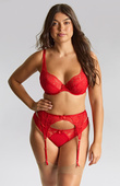 Biustonosz Panache HEIDI 11306 High Apex Plunge Bra Ruby Red