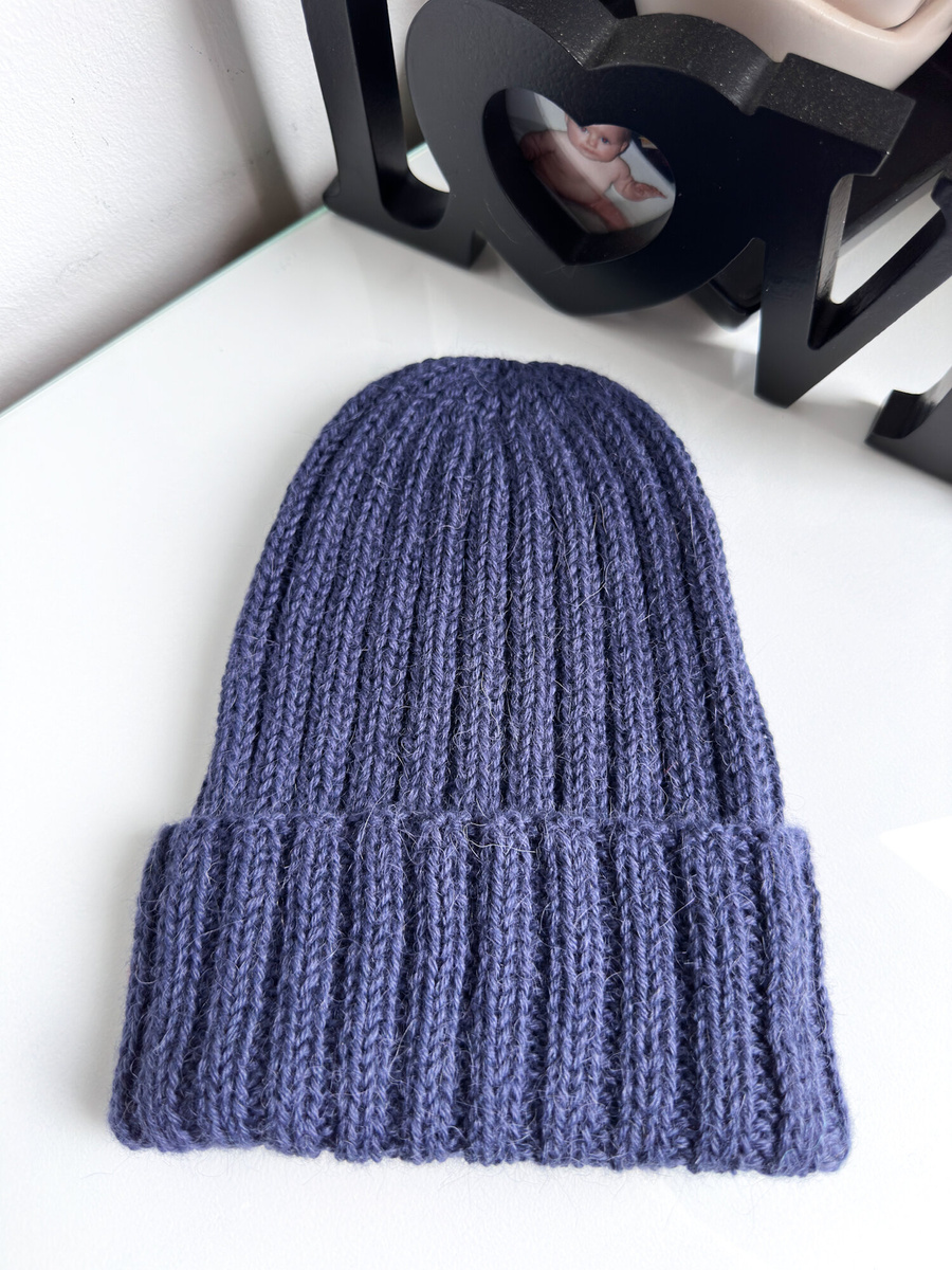 LAURIN Beanie 100% Alpaca 4305 ciemny indygo