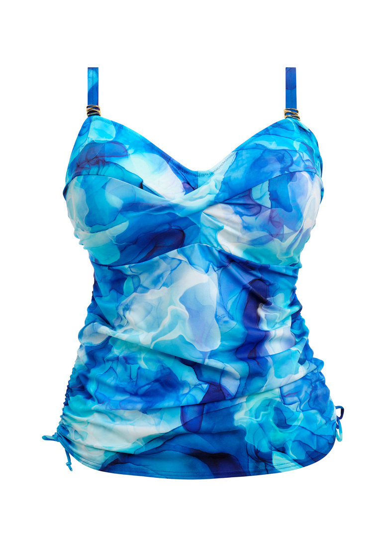 Koszulka kąpielowa Fantasie Swim SAUNTON SANDS FS506054DAZ Uw Twist Front Tankini Top Dazzling Blue