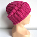 HELLI Handgemachte Mütze aus Baby-Merinowolle 08 Fuchsia