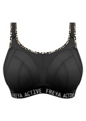 Bezfiszbinowy biustonosz sportowy Freya Active DYNAMIC AC4014PUK Non Wired Sports Bra Pure Leopard Black