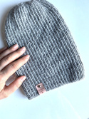 KIARA Beanie 100% Alpaca 501 Light Grey