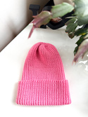 Czapka wywijana NANU 100% Merino 30 Płatek Róży
