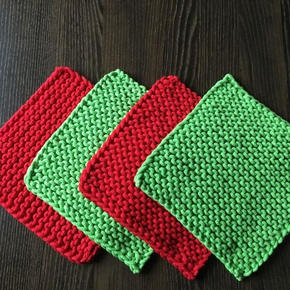 Podkładka kawowa ze sznurka bawełnianego jasny zielony 23x25 cm