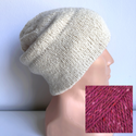 Ręcznie robiona Czapka hand made Tweed RONIA 14 Sorbet Cherry