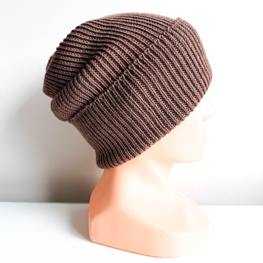 Beanie czapka z wełny merino VARELLA 100% Baby Merino 62 średni brąz