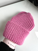 KIARA Beanie 100% Alpaca 9034 płatek róży