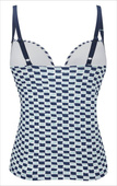 Tankini Cleo LUCILLE CW0061 Moulded Plunge Nautical Print