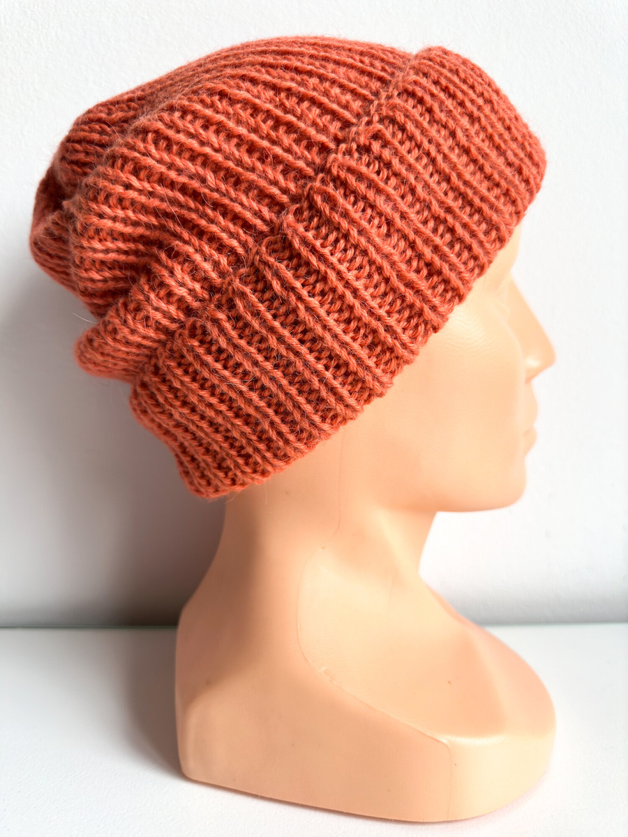 KIARA Handmade Beanie 100% Alpaca 2915 Orange