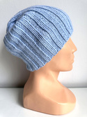 Czapka zimowa damska HELLI 100% Baby Merino 11 Błękitny Stalowy