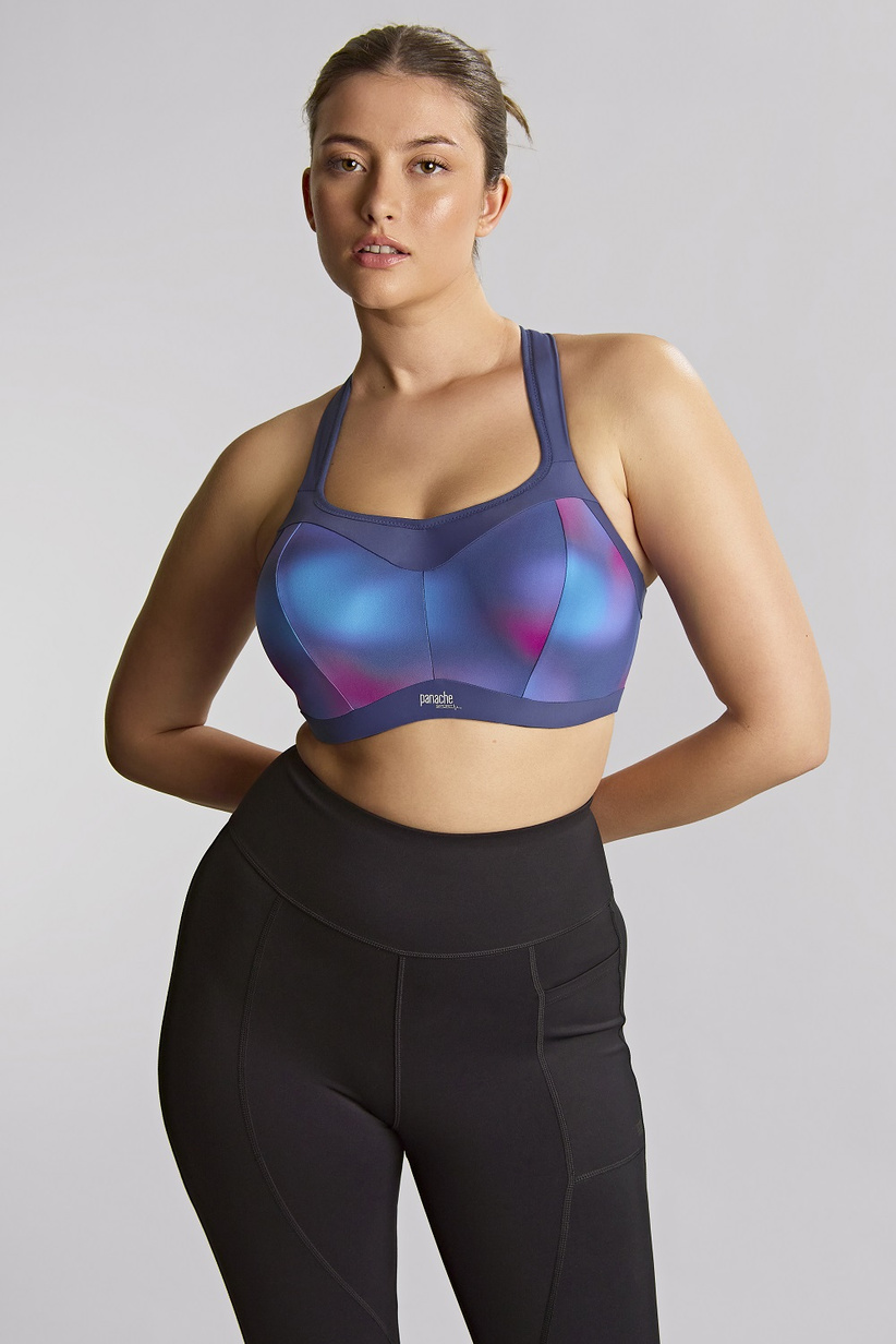 Biustonosz sportowy Panache Sport POWER 5021D Wired Sports Bra Ombre Print/Ink