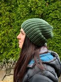 JANKA Women's Chunky Yarn Beanie 100% Wool 97 Ciemny Bluszcz Nitkowe Love