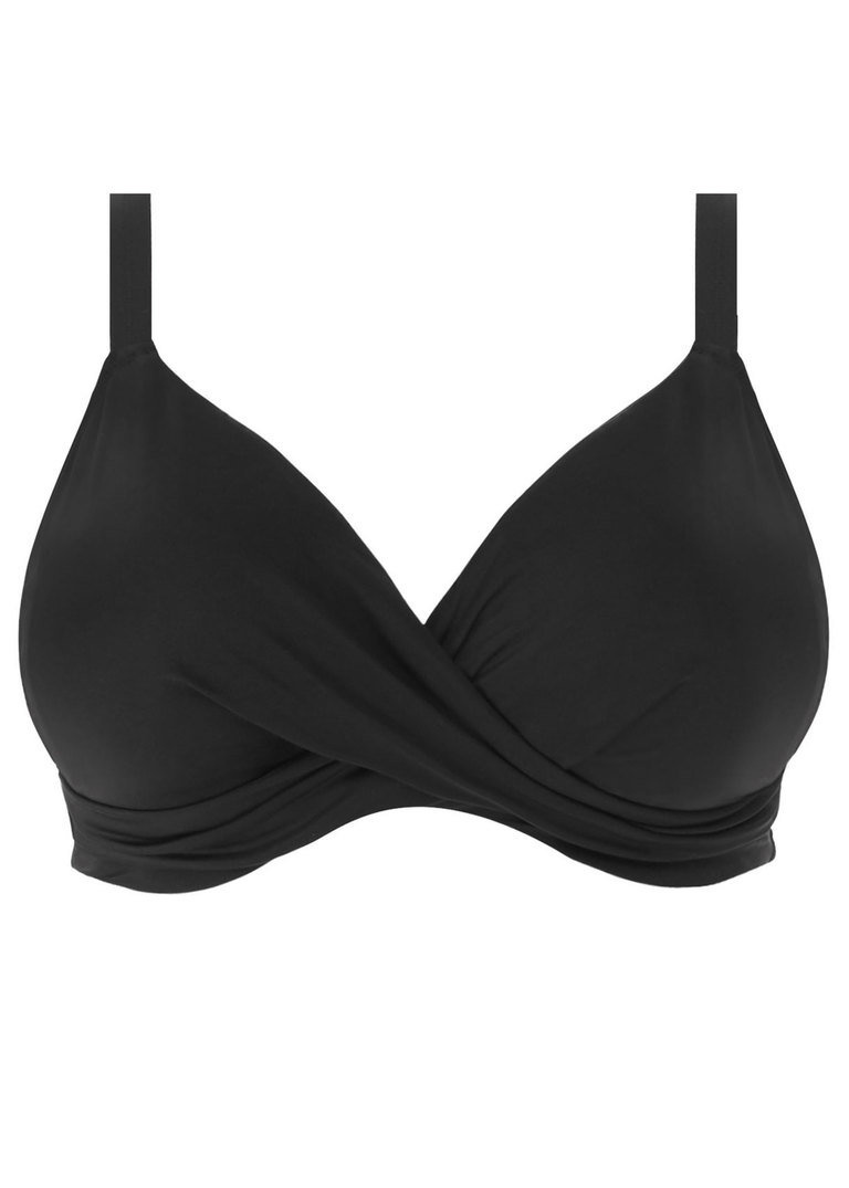 Biustonosz kąpielowy Elomi MAGNETIC ES7193BLK Uw Wrap Plunge Bikini Top Black